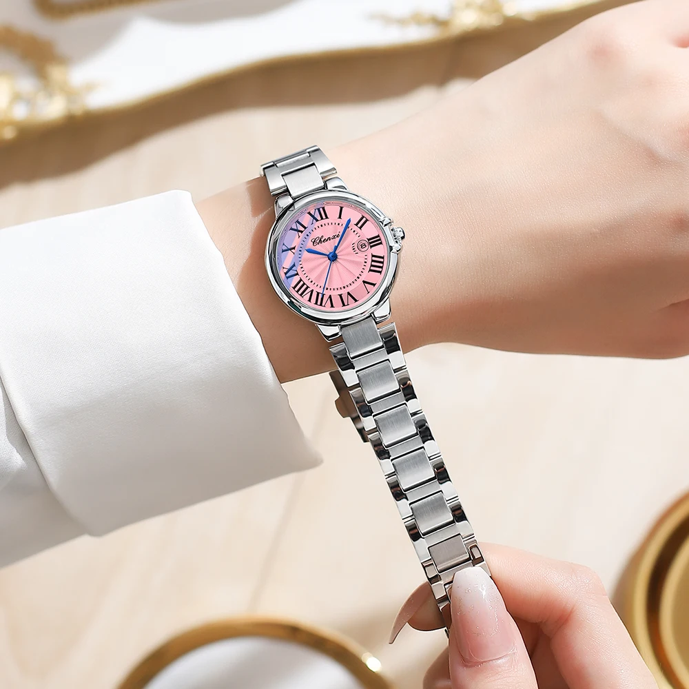 Heiße Verkäufe Liebhaber uhren Männer und Frauen Quarz Armbanduhren Mode klassische Silber Edelstahl Frauen wasserdichte Uhren