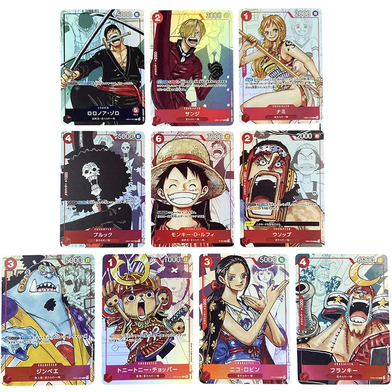 Cartões de anime One Piece OPCG Réplica Versão Japonesa Yamato