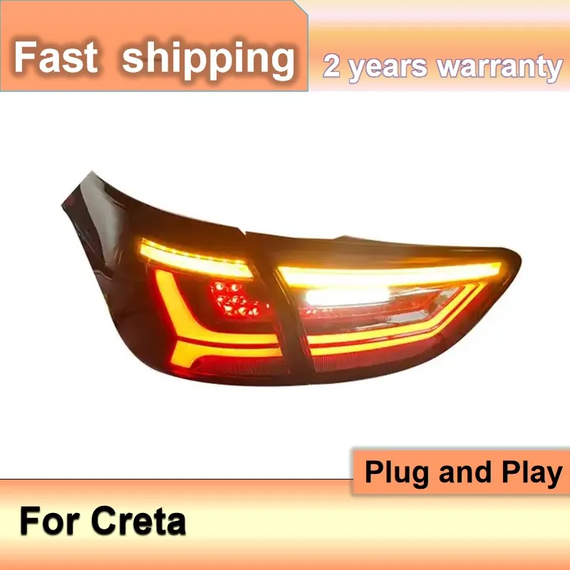 Car Accessories for Hyundai Creta Tail Lights 2016-2018 Creta IX25 Taillight DRL Turn Signal Brake Light Fog Light Reverse Light