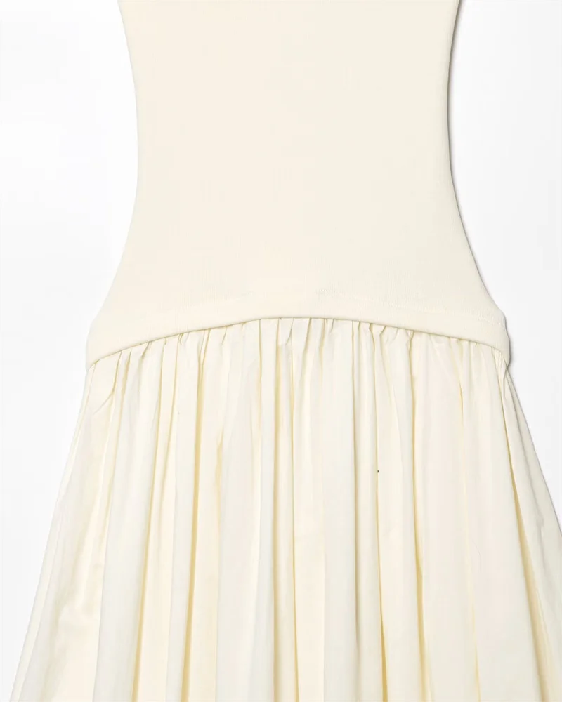 Women's Dress New Summer 2025 White Halterneck Panelled Dress Sexy off-the-shoulder design Elegant temperament Personality image 4