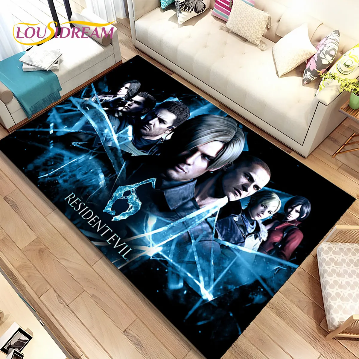 R-Resident Evil Games Gamer Area Lea, tapis pour salon, chambre à coucher, canapé, décoration Doorvirus, jeu pour enfants, polymères de sol non ald