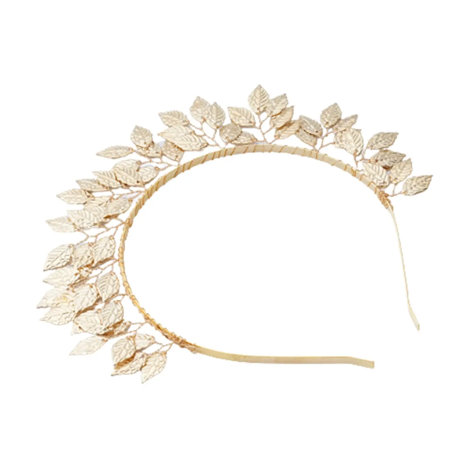 Retro Gold Leaf Hair Hoop Bands Gold Plated Hair Bands Hair Accessories Bridal Vintage Wreath Headband Pearl Tiaras Head