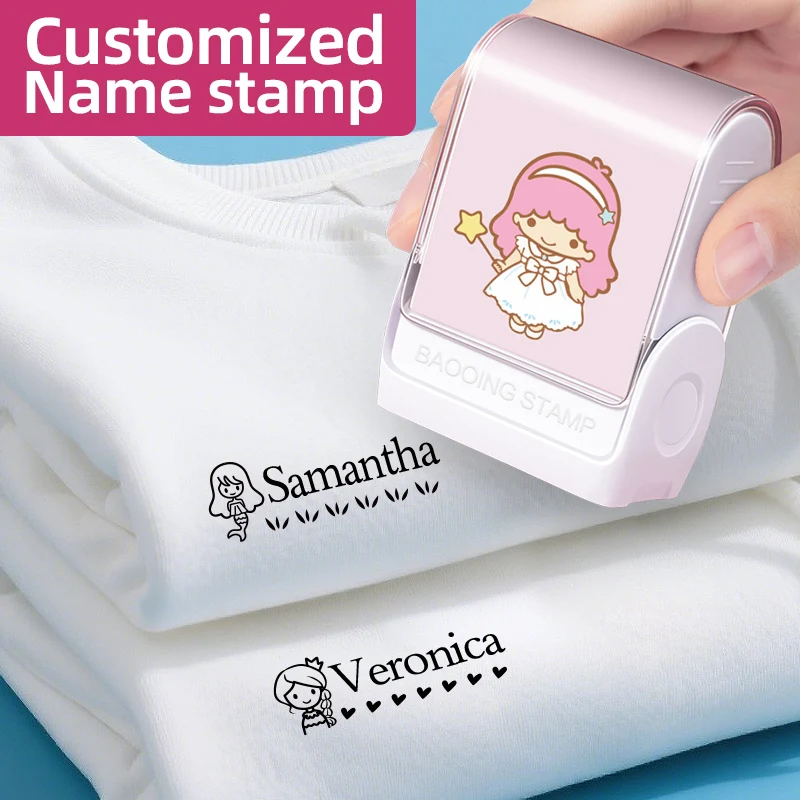 Personalisierter Namensstempel – personalisierte Little Twin Stars Designs, perfekt für Weihnachtsgeschenke, zum Markieren von Schulmaterialien und persönlichen Gegenständen