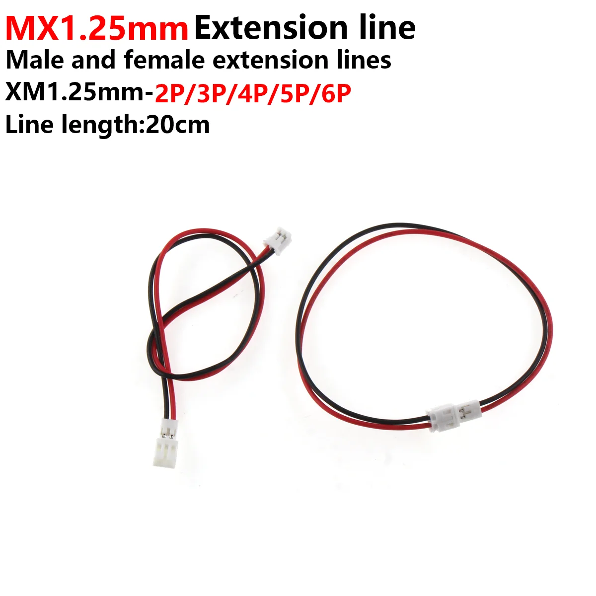 

5PCS MX1.25mm-2P 3P 4P 5P 6P 7P 8P 9P 10P Extension cable terminal Cable conversion cable Electronic cable conversion cable