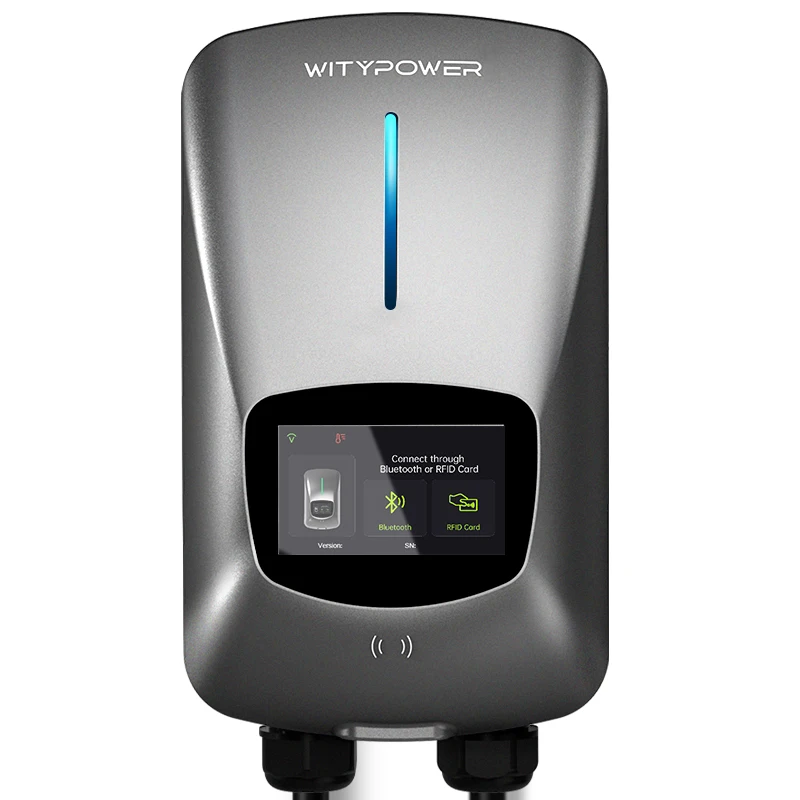 Witypower EV-laadstation Type 2 3-fasig 11KW 22KW APP-besturing elektrische autolader CEE-stekker 1-fasig 7KW wandlader laadpaal - afbeelding 2
