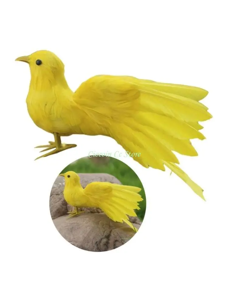 X90F Artificial Feathered Bird Props Figurine for Theme Parties Festival Celebration