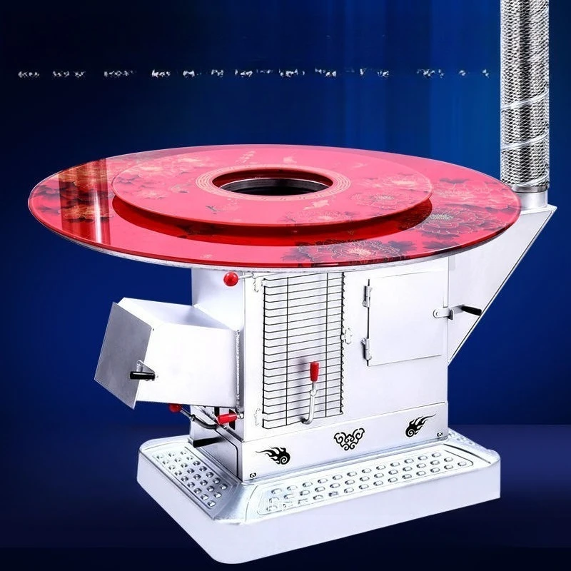 Indoor gasifier, firewood, coal, dual-use, gas replacement heating stove, energy-saving, smokeless rural heating stove