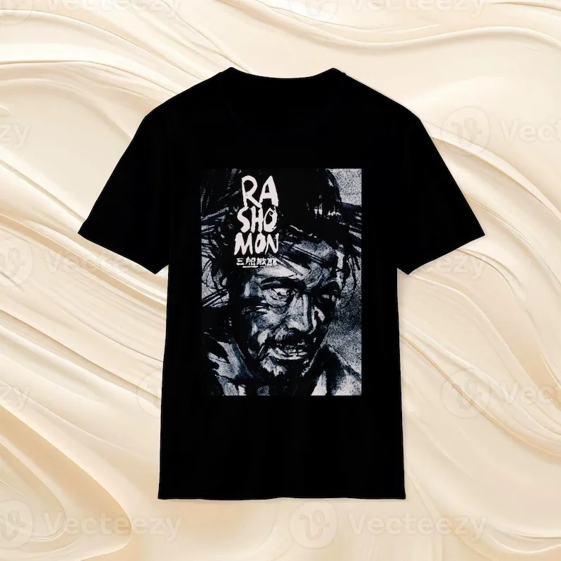 RASHOMON Shirt! Textured Graphic Unisex Tee Shirt T-shirt, Mifune. Akira Kurosawa, Japanese Movie, Kubrick, Coppola T-shirt