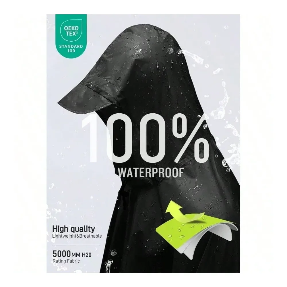 

Rain Poncho Waterproof Raincoat Men Women Adults