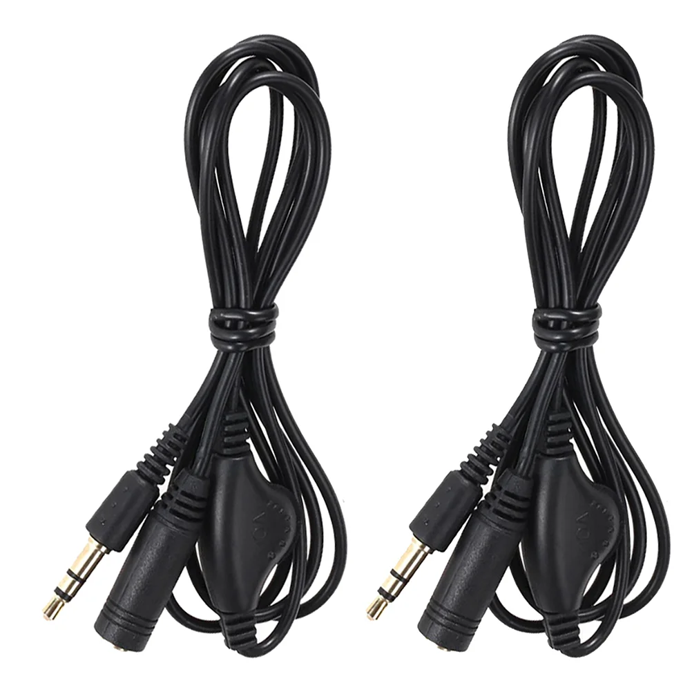 

2 PCS Audio Line Clear Sound Quality Cable MP3 Telephone Trustworthy For 35mm Copper Pulley Adjusting