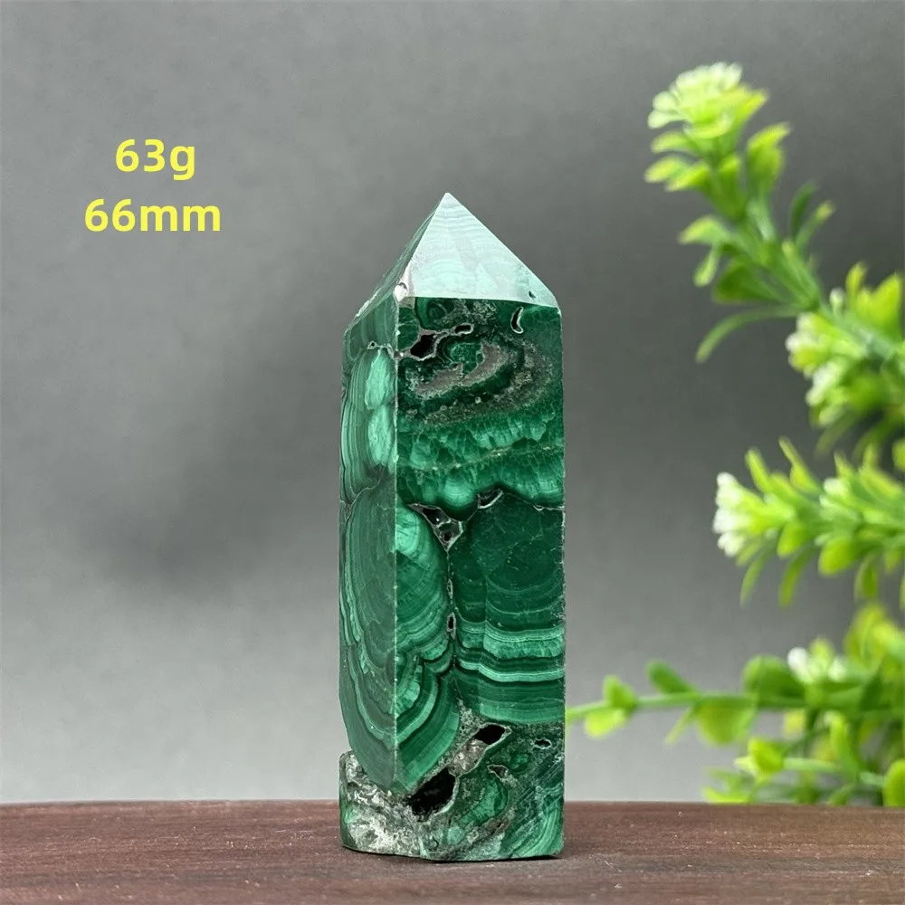 Natural Gem Malachite Tower Mineral Rough Stone Crafts Aura Energy Meditation Healing Wand Home Decor Gifts