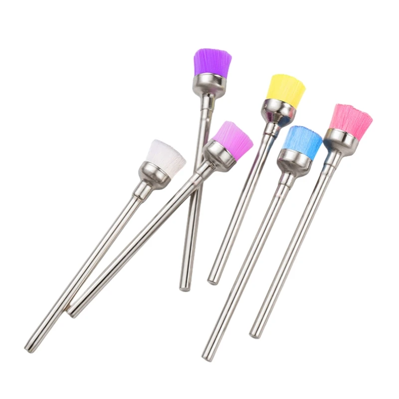 5Pcs Long Shank Drill Bit Cleaning Brush for Electric Drilling Machine Cutter Dust Remover for Nail Dental Tool Accessory