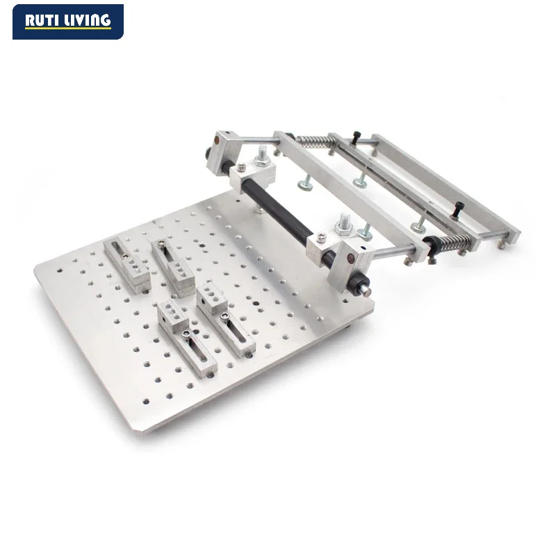 PCB Stencil Solder Paste Printer For SMT Assembly  Aluminum Alloy Manual Screen Printing Table Equipment