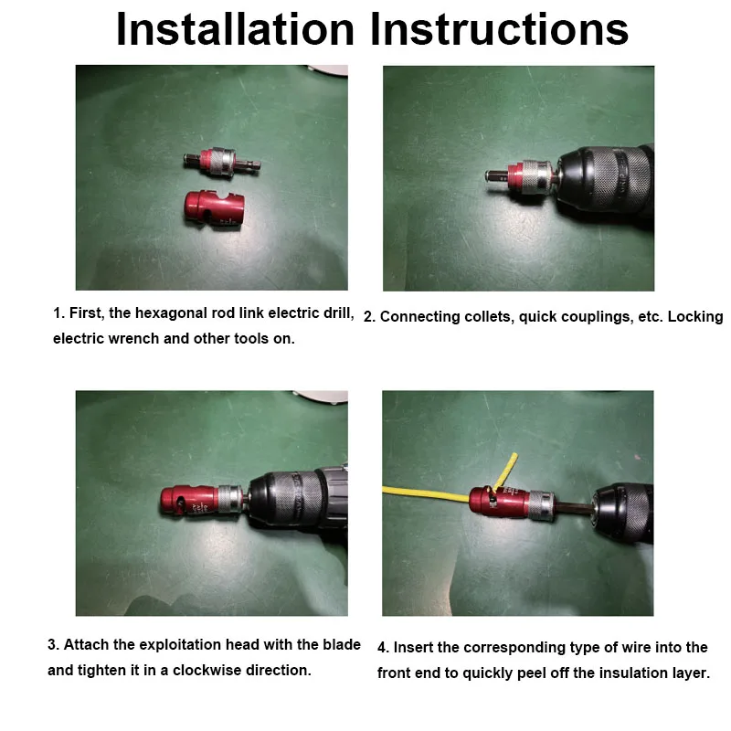 Elektrische Draad Stripper Snelle Strippen Draad Tool Elektrische Draad Peeling Machine voor Boormachine Driver Draad Strippen Gereedschap