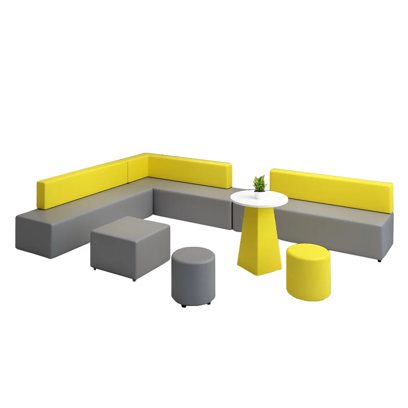 Office reception and negotiation area, creative special-shaped leisure rectangular stool