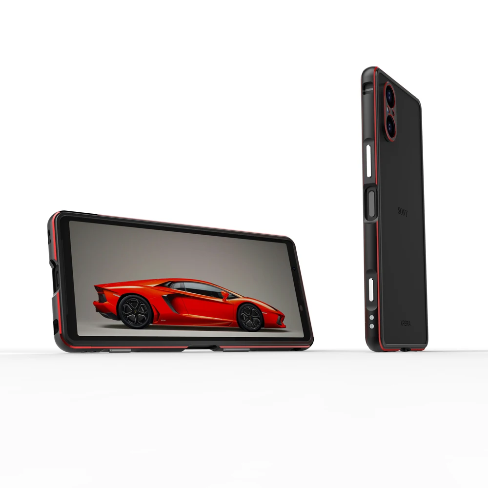 For Sony Xperia 5 V 2023 5TH Gen Luxury Colorful Case Aluminum Bumper Metal Frame Cover on Xperia5 V 5V + Lens Camera Protection