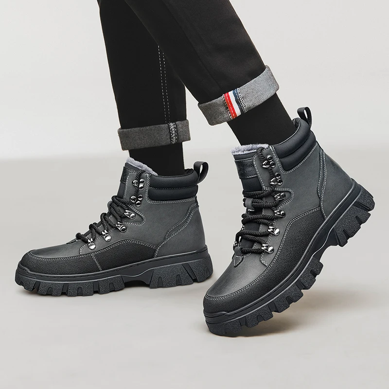 

Classic Retro Style Outdoor High Bang Workwear Boots Luxury Brand Men's Casual Boots High-quality Handmade Genuine Leather Boots