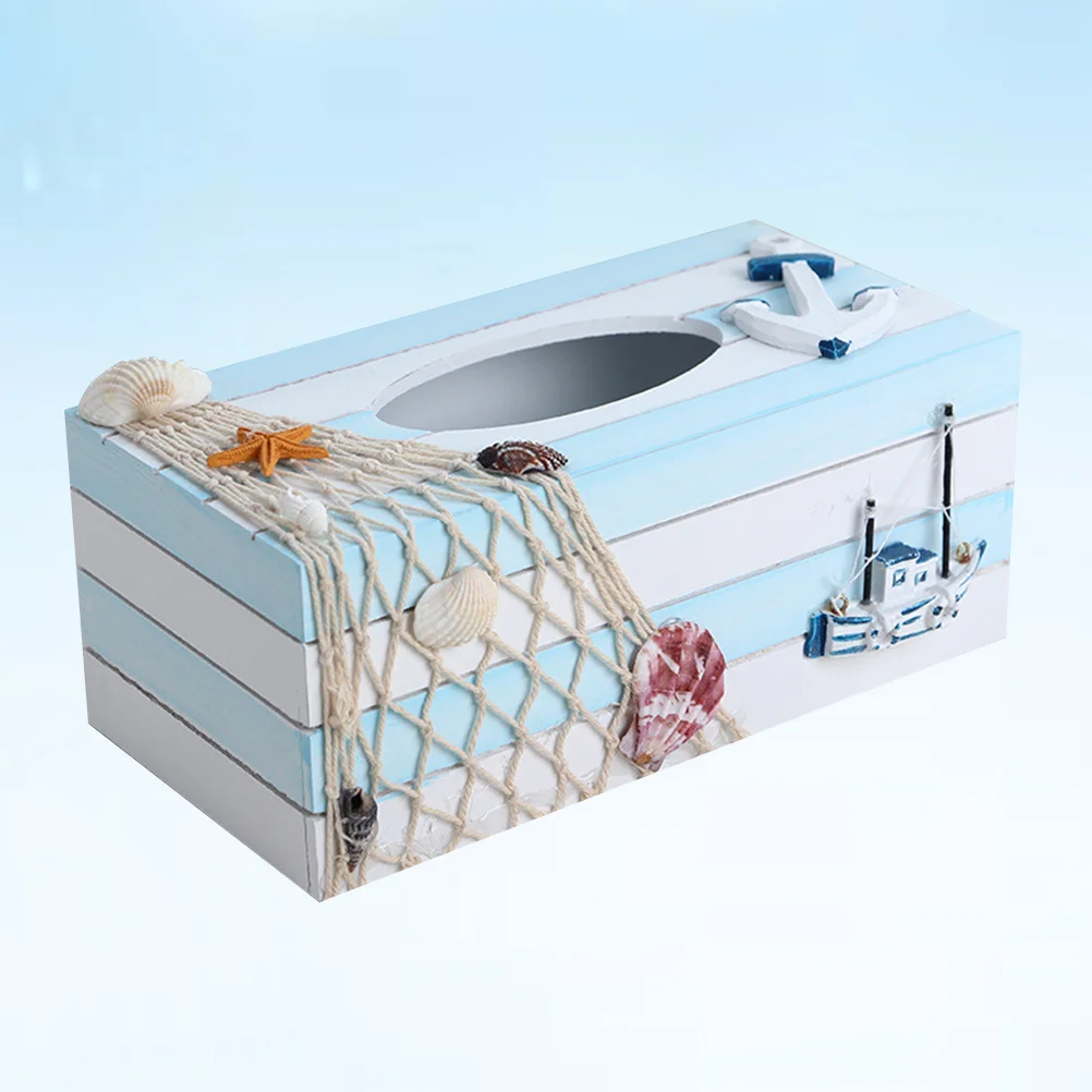 

1Pcs Mediterranean Tissue Box Wooden Premium Craft for Home Office Desktop Decoration Storage Organizer Mediterranean Tissue Box