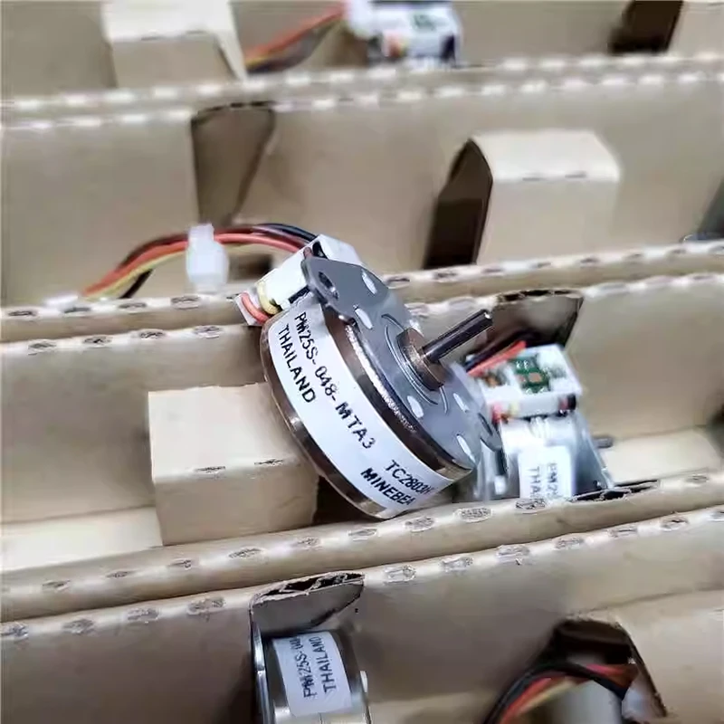 Minebea PM25S-048 Mini 25mm Round Thin Stepper Motor Micro 2-Phase 4-Wire Stepping Motor 7.5 Degree 2mm Shaft DIY Printer