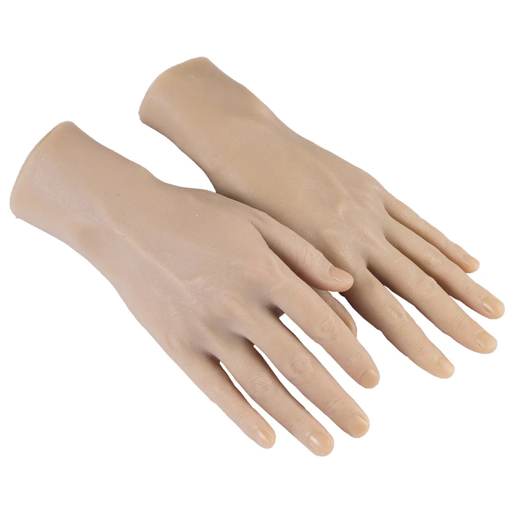Lebensechte Weiche Männliche Silikon-Hand für Uhren-, Schmuck-, Nagelkunst- und Unterhaltungsmodelle – Detail 3