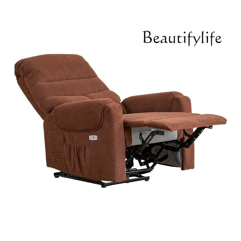 

Space Capsule Sofa Single Fabric Electric Functional Recliner Small Apartment Bedroom Lazy Sofa