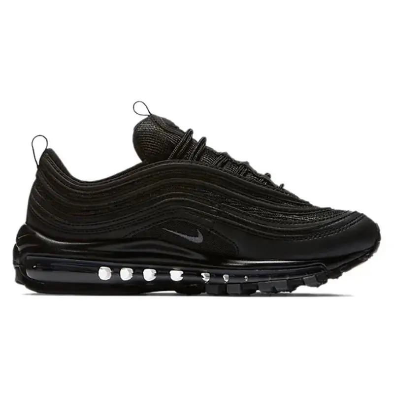 Buty do biegania Nike Air Max 97, potrójne, białe, wilk, szare, dla mężczyzn i kobiet, srebrne, klasyczne, odporne na zużycie, unisex