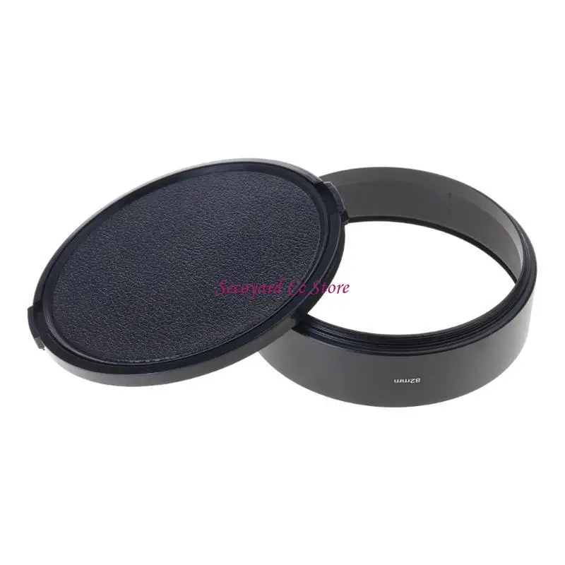 N3UC 37 39 40.5 43 46 49 52 55 58 62 67 72 77 82mm Cylindrical Metal Lens Hood for Enhanceds Photography Experience