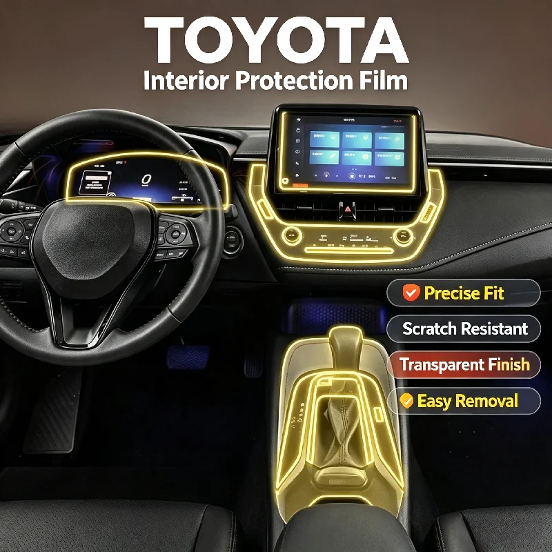 For  21-25 Toyota Lancer screen center console car sticker interior car modification accessories transparent protective film