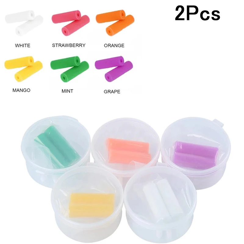 2Pcs Tooth Chew Aligners Chewies Invisible Retainer Seater Teeth Alinger Tray Seater Invisalign Mulit Color Fruit Flavor