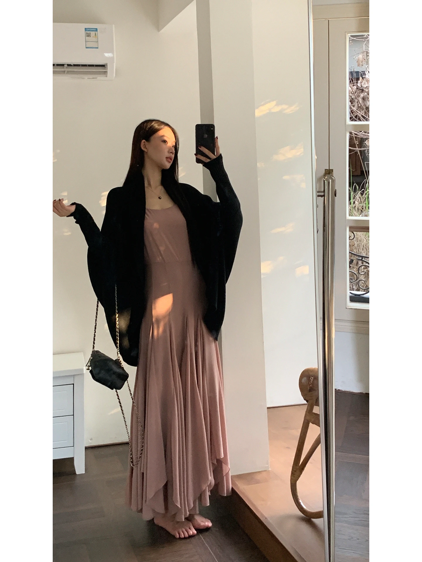 

Весна 2026: Новое розовое приталенное длинное платье с регулируемыми бретелями, женское, с высокой талией, из полиэстера, без рукавов, А-силуэт