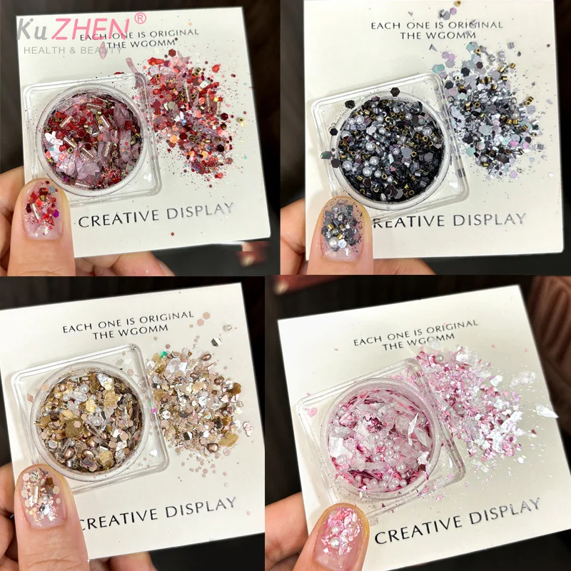 Creative STAGE แต่งหน้า Essential อายแชโดว์ Glitter GEL Palette Glossy SHINY Heart Glitter Face Body Eyes แต่งหน้าเลื่อมตกแต่ง