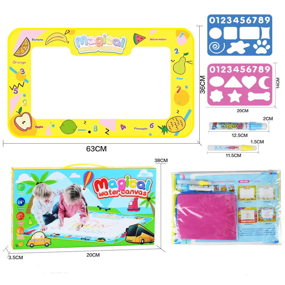 Water Drawing Mat Coloring Doodle With Reusable Pens Montessori Painting Board Montessori Educational Drawing Toys