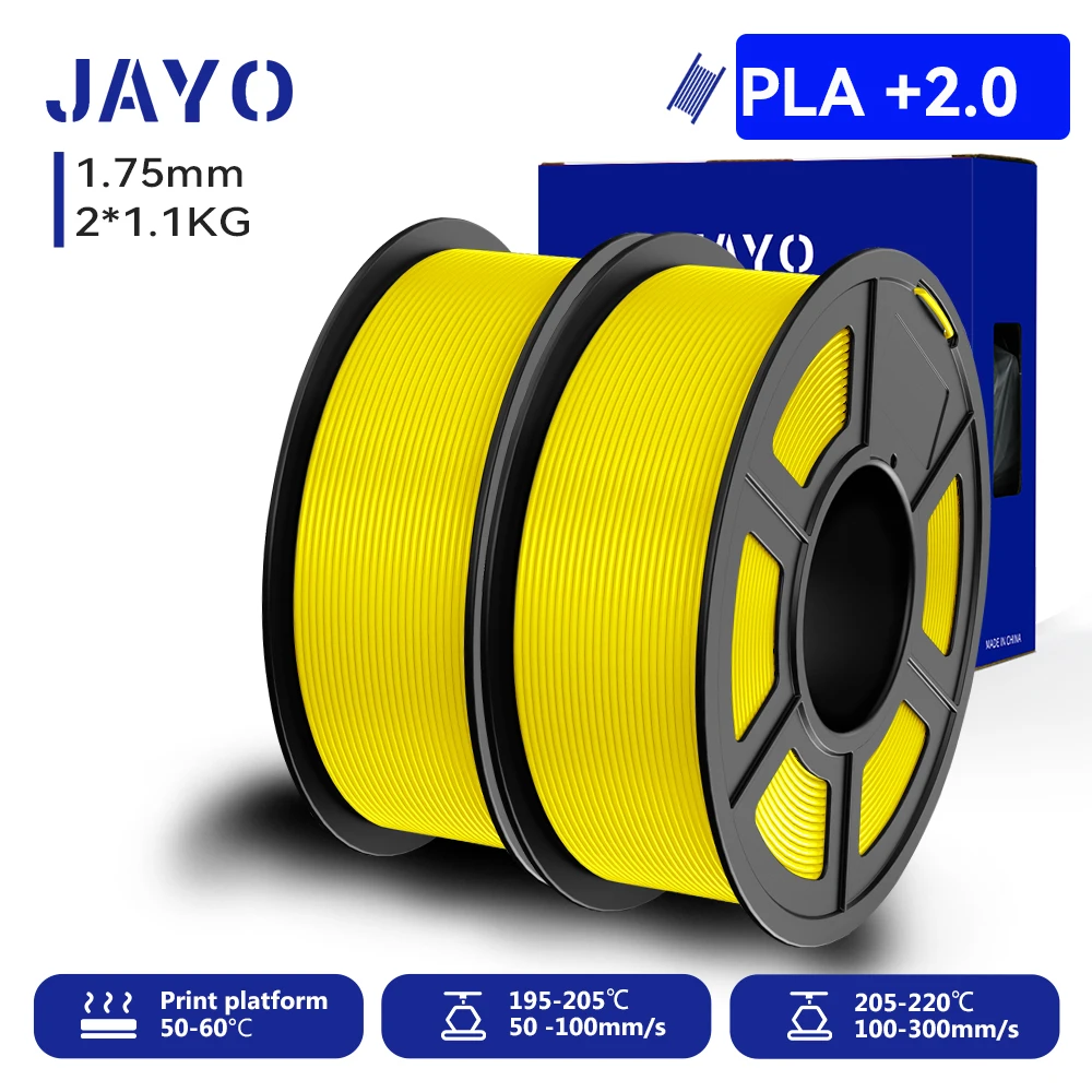 JAYO 3D-Drucker PLA/PETG/PLA PLUS /PLA META /SEIDE/ASB Filament 1,75 mm 2 Rolle 1,1 kg/0,65 kg 3D-Drucker-Filament für 3D-Drucker