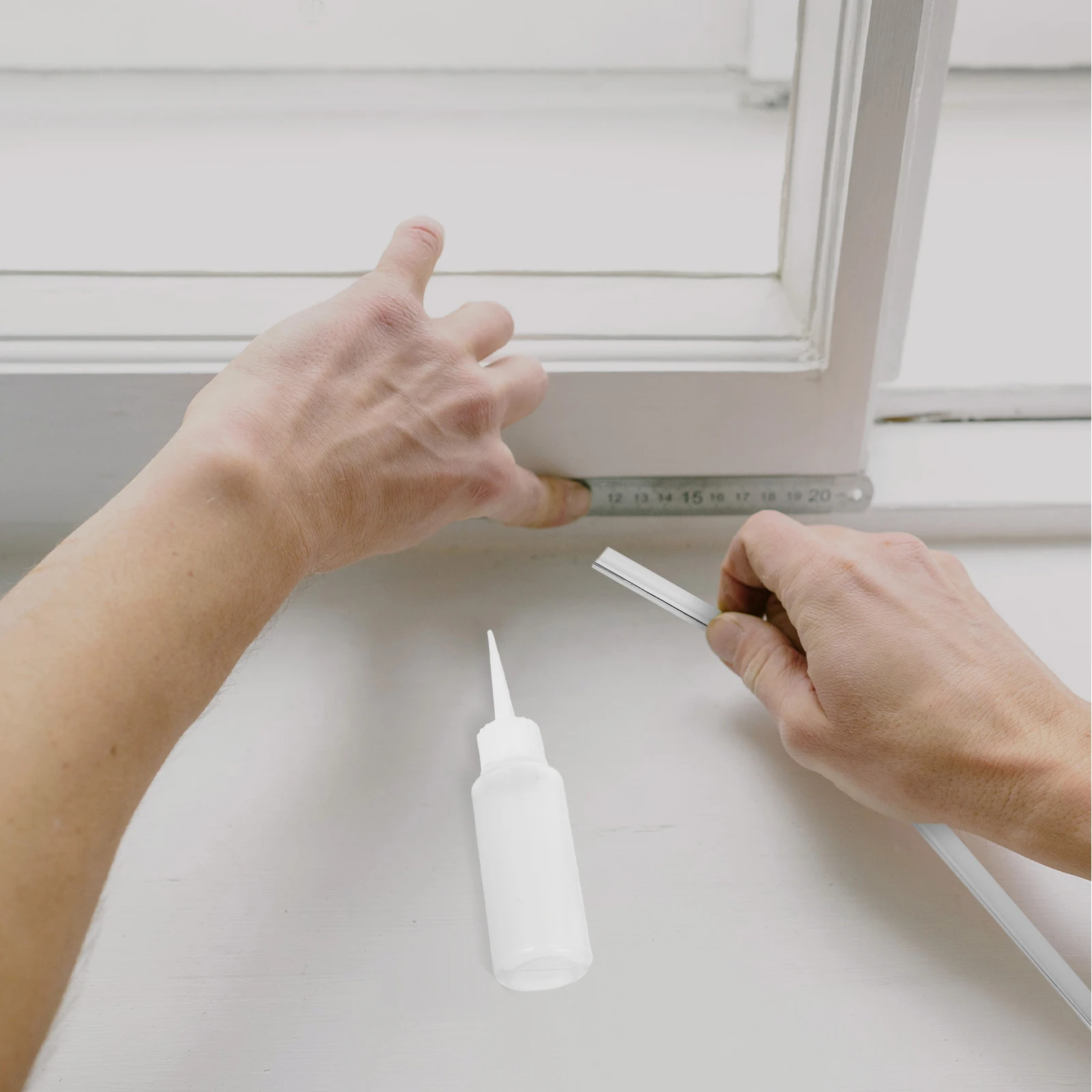 

6pcs Plastic Pointer Mouth Bottles 50ml Empty Squeeze Dispenser Refillable for Glue Oil and Liquid Applications