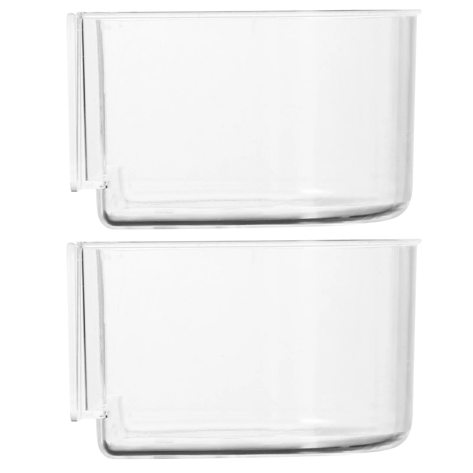 

Clear Bird Food Trough Reliable Feeding Dish for Parrots Small Birds Quick Install Effortless Cleaning Birdcage Feeding Solution