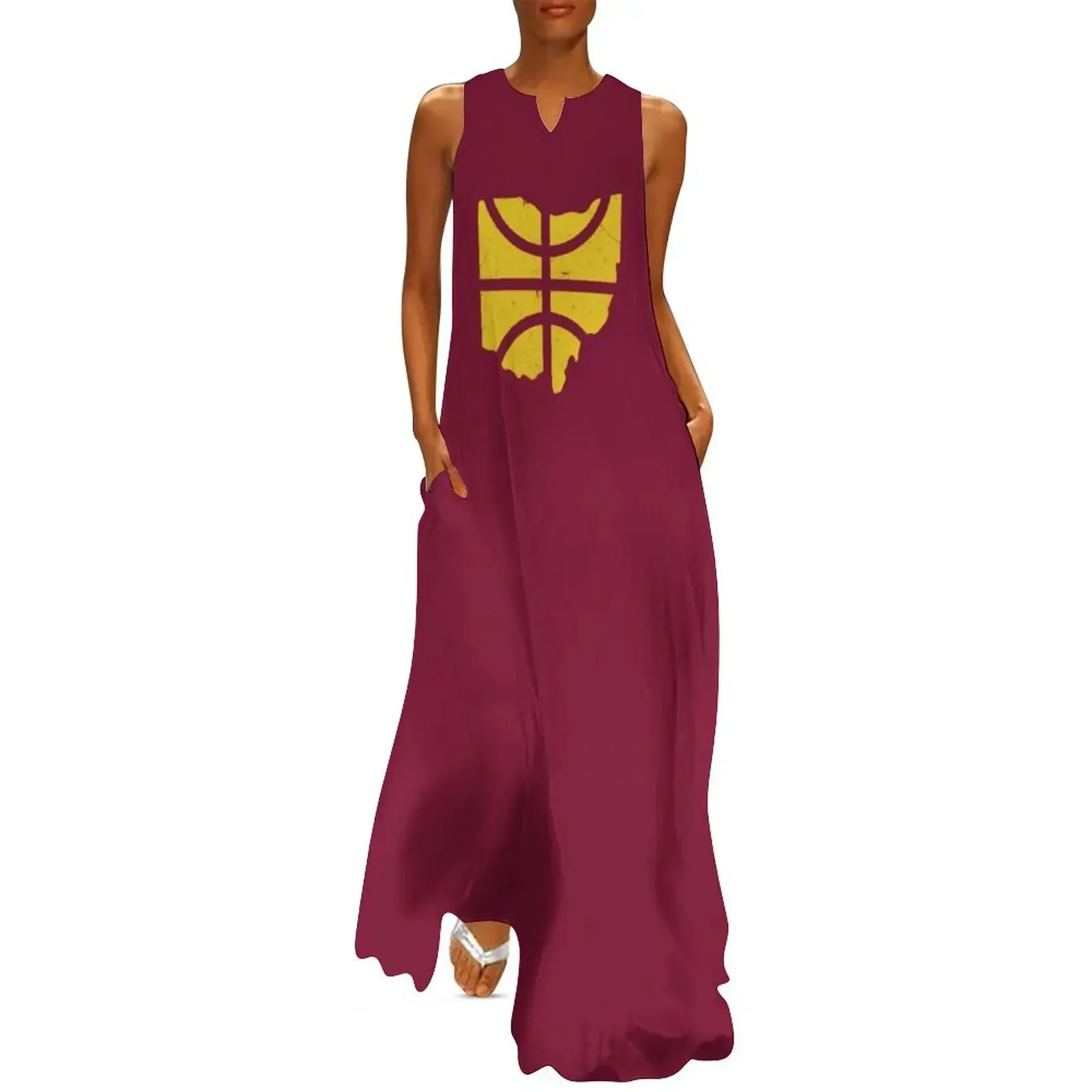 

Ohio Basketball, Retro - Burgundy Long Dress Elegant gown birthday dress for women Clothing female Dress