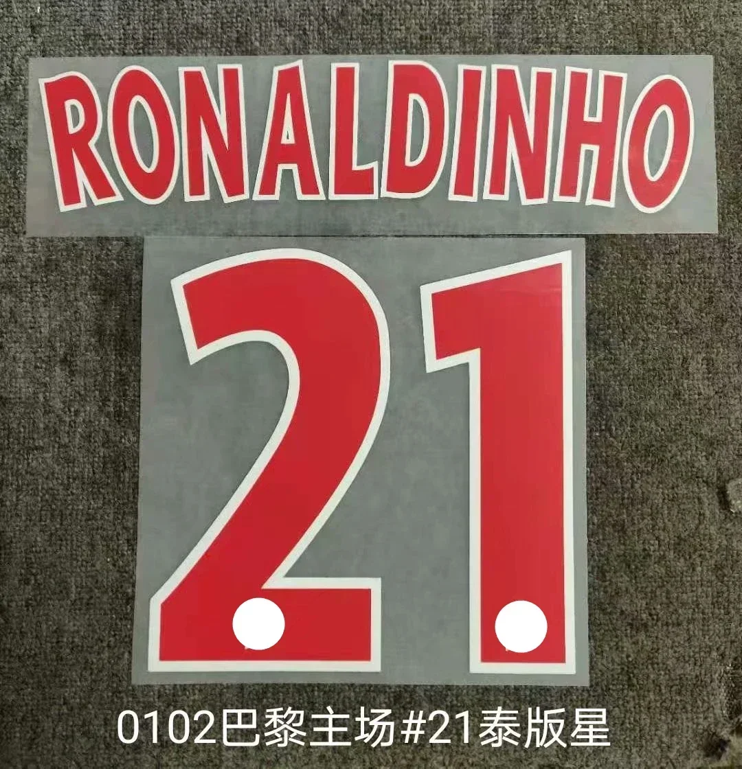 Retro Super A customized NUMBER 2001 2002 2003 ro nAldin ho 10 Name and number Hot stamping Patch Badges