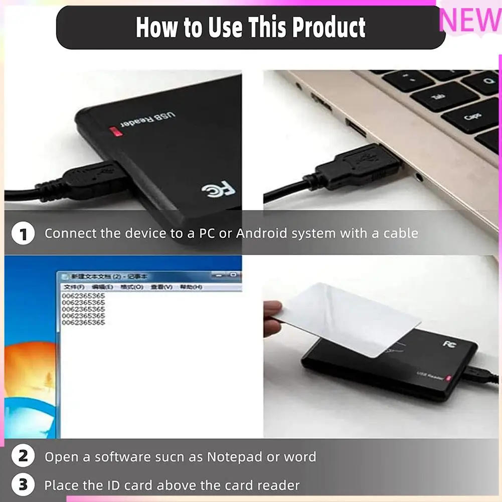 

B27B USB RFID-считыватель ID-карт Бесконтактный считыватель карт для EM4100