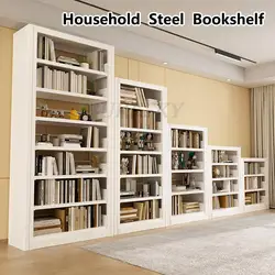 Storage Rack Household Steel Bookshelf floor-standing Children's Bookcase Integrated Wall-Mounted Simple Iron Storage Shelf