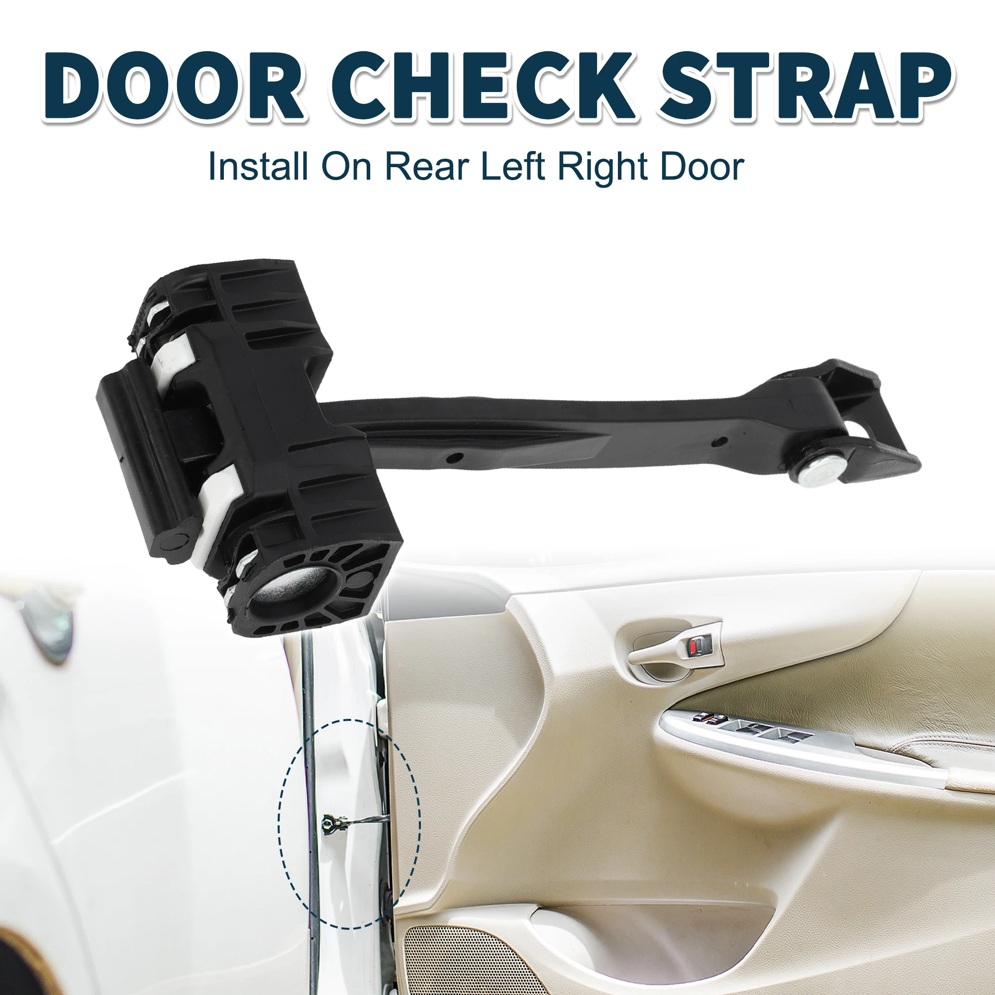 UXCELL Door Check Strap Stopper Limiter No.8U0839249D for Audi Q3 2011-2018