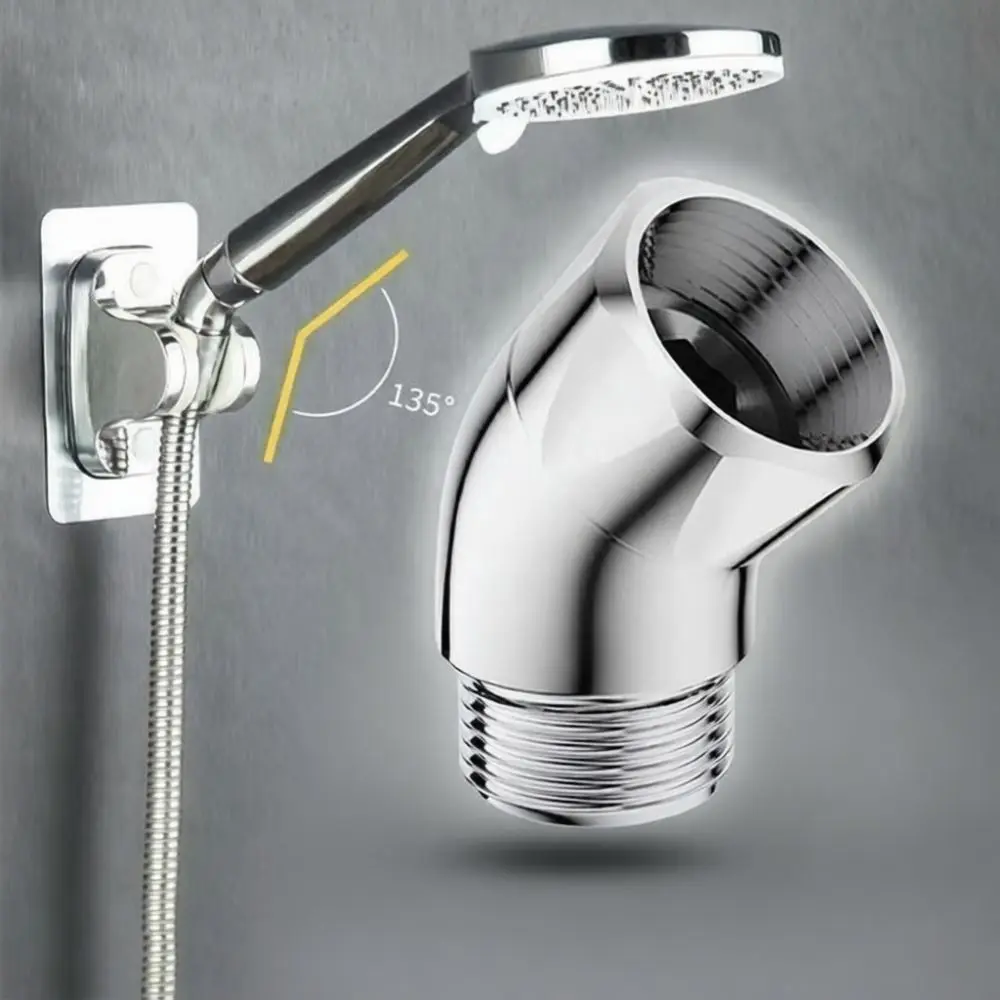 Bathroom Pipe Connector 135 Degree Adjustable Brass Adapter Shower Head Fitting Rainfall Swivel Joint Replacement Part