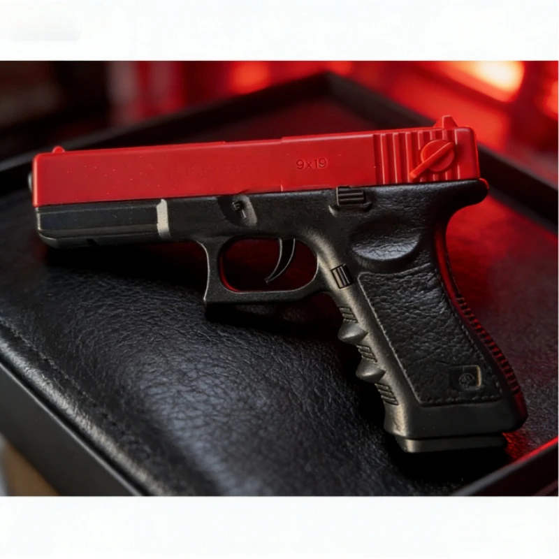 Pistola de Brinquedo G17 de Liga com Balas Macias, Balas de Borracha Seguras de 7-8mm, Brinquedo para Jogo de Tiro ao Ar Livre, Presente Ideal para Crianças e Meninos