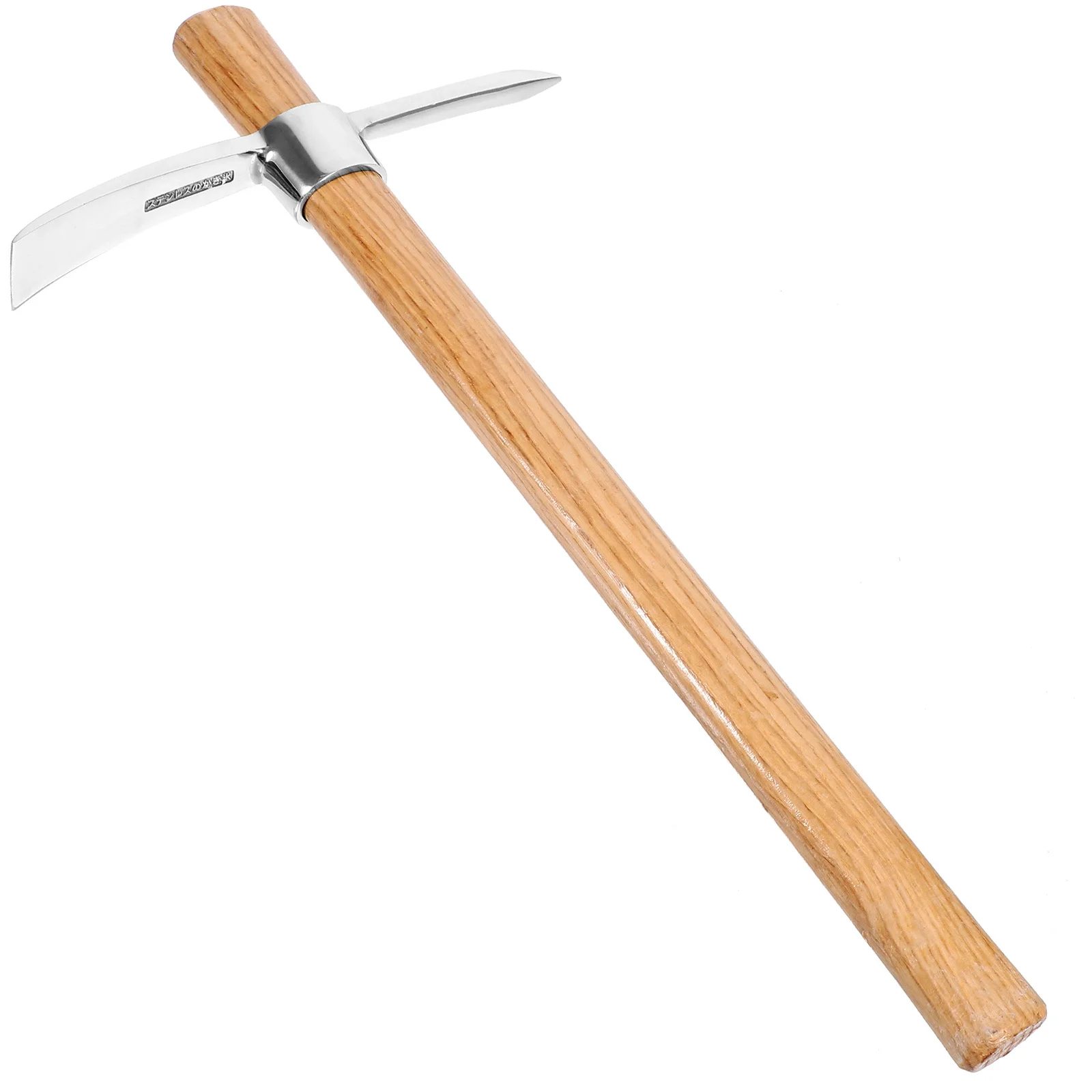 

Stainless Steel Garden Hand Tiller Household Gardening Tool For Weeding Yard Trenching Durable Wooden Handle Scuffle Hoe Outdoor