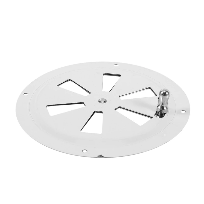 3X Round Air Louver Vent & Side Knob Opening Grille Cover Marine Boat RV 316 Stainless Steel Ventilation Louvered Vent