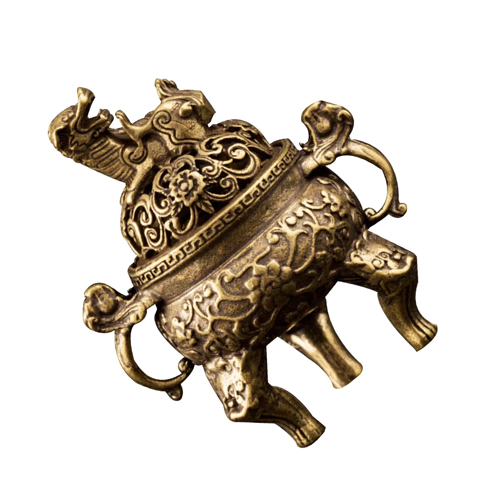 

Vintage Copper Incense Burner Retro Tripod Censer Home Decor Desktop Furnace Ornament Art Craft Gift For Meditation Yoga Room