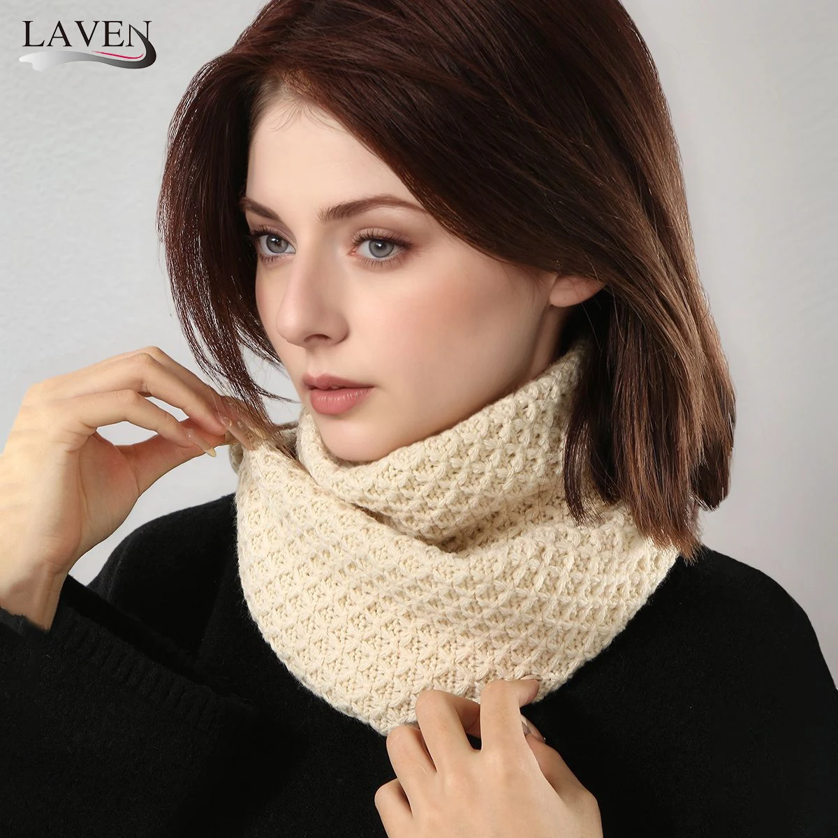 الدافئة دائرة حلقة وشاح جديد الشتاء محبوك حلقة وشاح امرأة الرجال سميكة الرقبة أدفأ منديل بلون الخمار الأوشحة