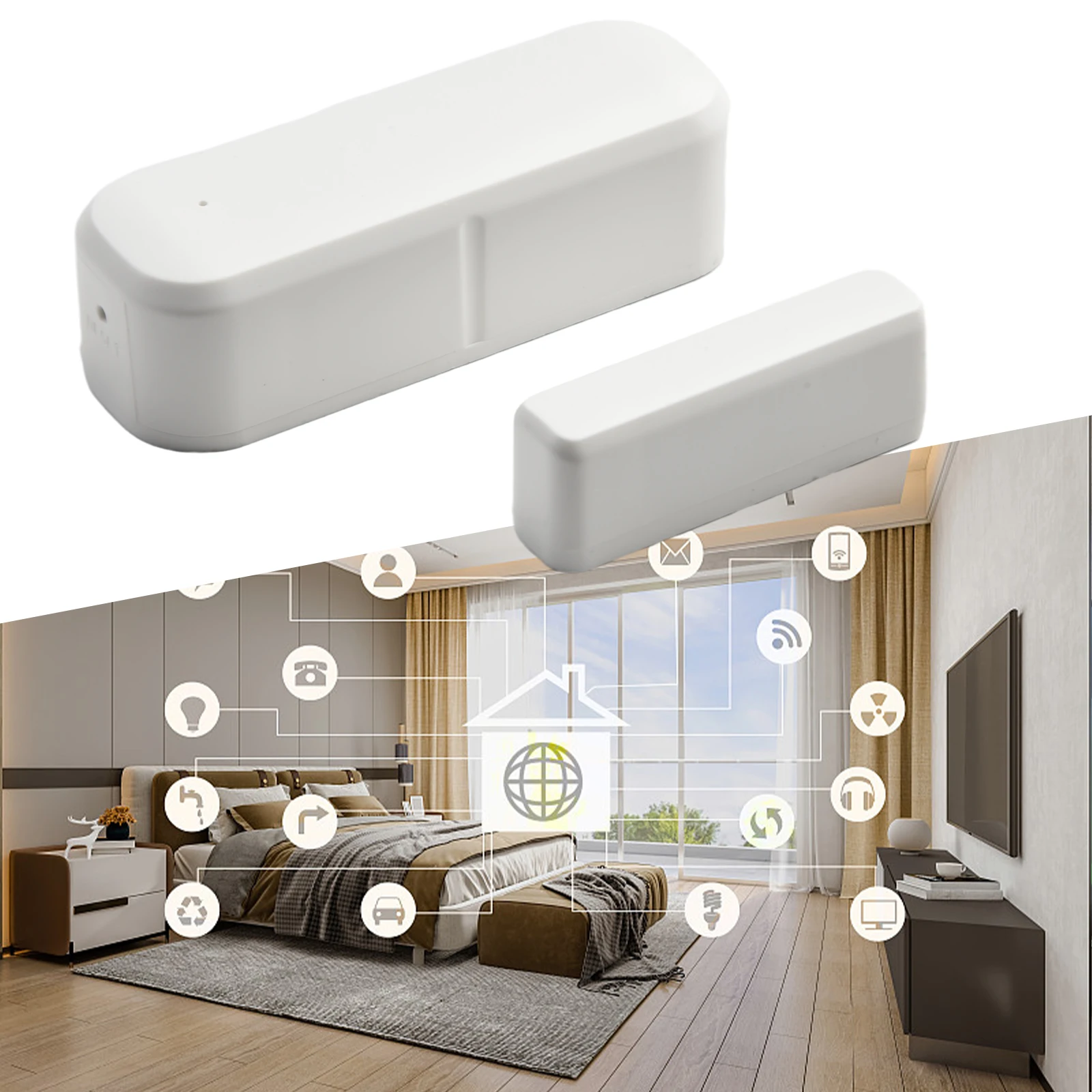 For Tuya WiFi/ForZigBee Door Sensor Contact Open Close Remote Control ForSensor For Smart Home Door Detector Intelligent Control