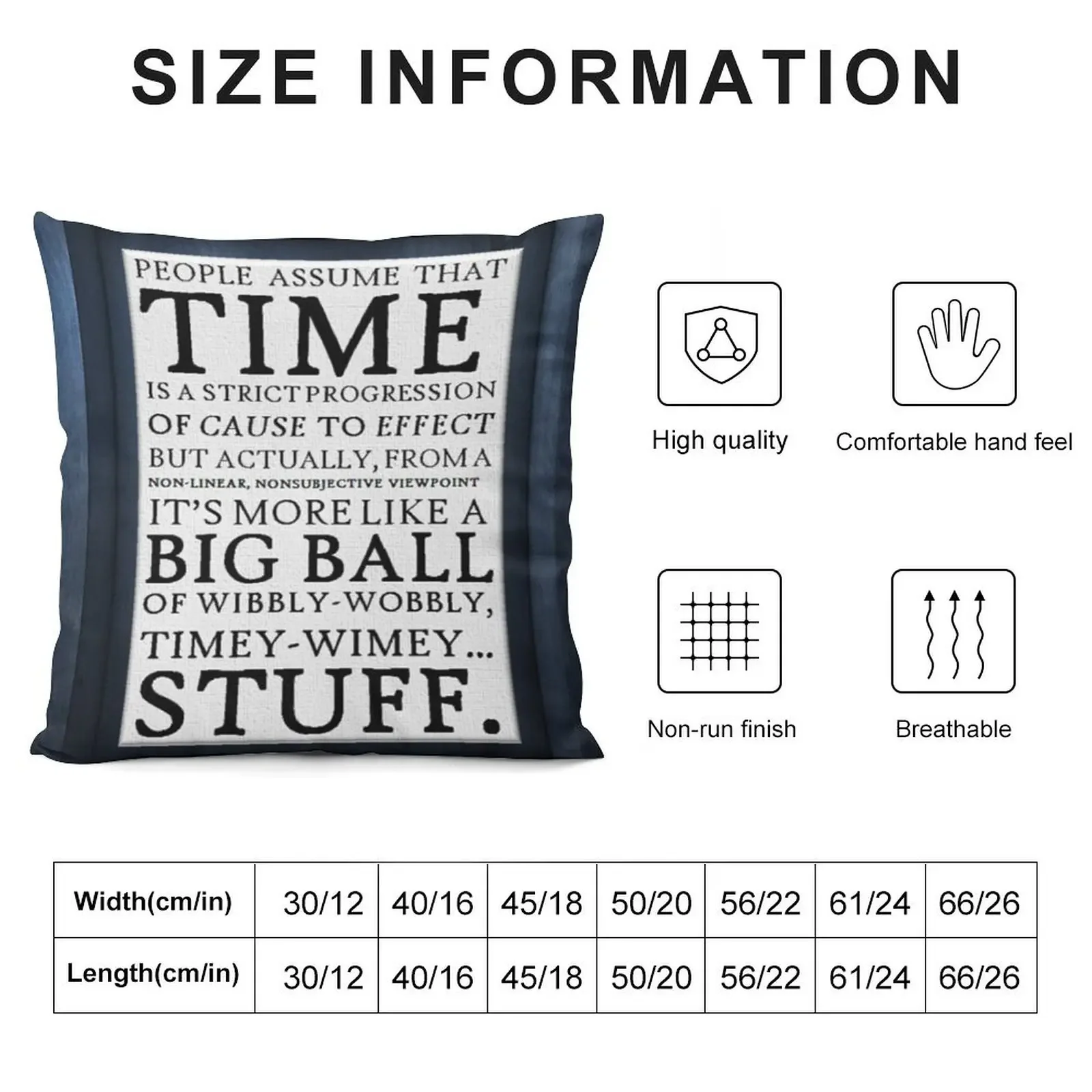 Wibbly-Wobbly, Timey-Wimey.. Stuff! Throw Pillow anime girl Christmas Cushion For Home pillow