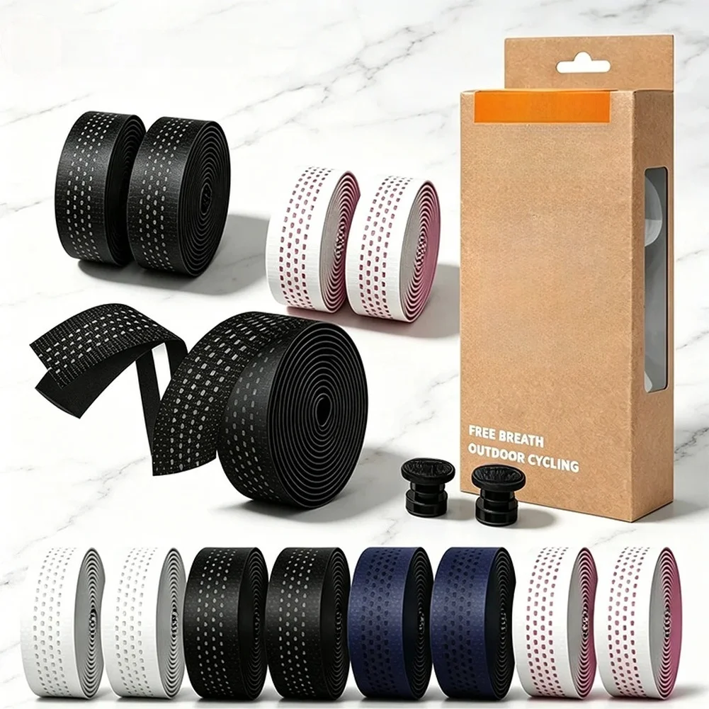 Performance Grade Bicycle Handlebar Tape with Silicone Outer Shell and EVA Inner Buffer for Responsive Control and Comfort