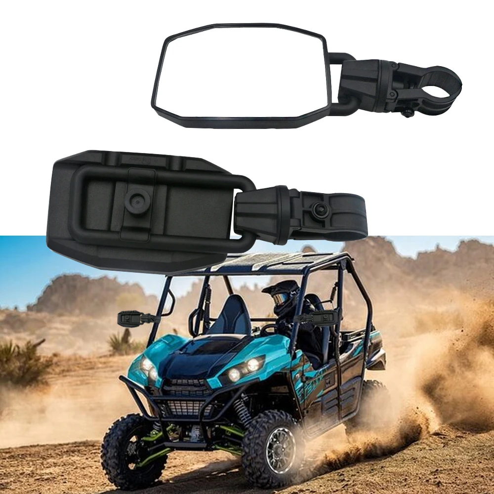 Боковые зеркала заднего вида UTV 1,5-2 дюйма, 2 шт., универсальные для Polaris Yamaha Honda ATV, боковые зеркала для бездорожья